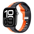 Correa deportiva premium del Apple Watch Negro/Naranja