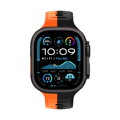 Correa deportiva premium del Apple Watch Negro/Naranja