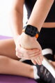 Correa deportiva premium del Apple Watch Negro/Naranja