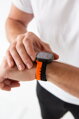 Correa deportiva premium del Apple Watch Negro/Naranja