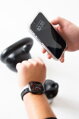 Correa deportiva premium del Apple Watch Negro/Gris