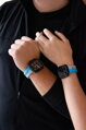 Correa deportiva premium del Apple Watch Azul/Gris
