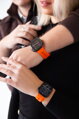 Correa deportiva premium del Apple Watch Naranja