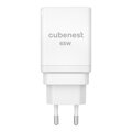 Cubenest GaN Adaptador Enchufe de Viaje 65 W S3D1