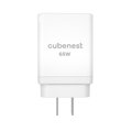Cubenest GaN Adaptador Enchufe de Viaje 65 W S3D1
