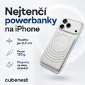 Cubenest Qi2 Batería inalámbrica magnética SlimDual 5000 mAh SQ1B3D plata
