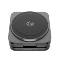 Cubenest El Qi2.2 cargador plegable inalámbrico magnético 3 en 1 SQ312 Pro negro