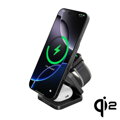 Cubenest El Qi2 cargador plegable inalámbrico magnético 3 en 1 SQ312 Pro negro