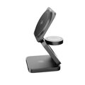 Cubenest El Qi2 cargador plegable inalámbrico magnético 3 en 1 SQ312 Pro negro