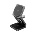 Cubenest El Qi2 cargador plegable inalámbrico magnético 3 en 1 SQ312 Pro negro