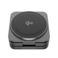 Cubenest El Qi2 cargador plegable inalámbrico magnético 3 en 1 SQ312 Pro negro