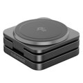 Cubenest El Qi2 cargador plegable inalámbrico magnético 3 en 1 SQ312 Pro negro