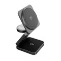 Cubenest El Qi2 cargador plegable inalámbrico magnético 3 en 1 SQ312 Pro negro