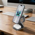 Cubenest El Qi2.2 cargador inalámbrico magnético 3 en 1 SQ314 gris