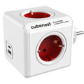 Cubenest PowerCube Original USB A+C PD 20 W Tipo F rojo
