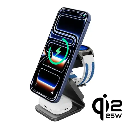 Cubenest El Qi2.2 cargador inalámbrico magnético 3 en 1 SQ314 Pro Garmin Watch