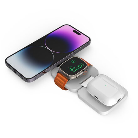 Cubenest El cargador plegable inalámbrico magnético 3 en 1 E310 blanco