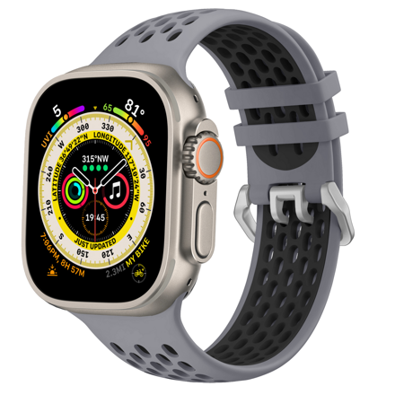 Correa deportiva del Apple Watch Gris/Negro