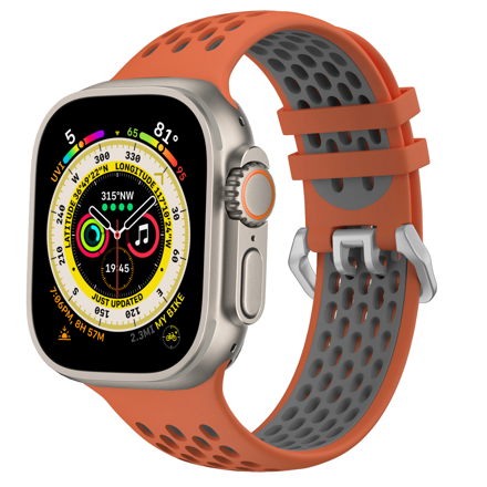Correa deportiva del Apple Watch Naranja/Gris