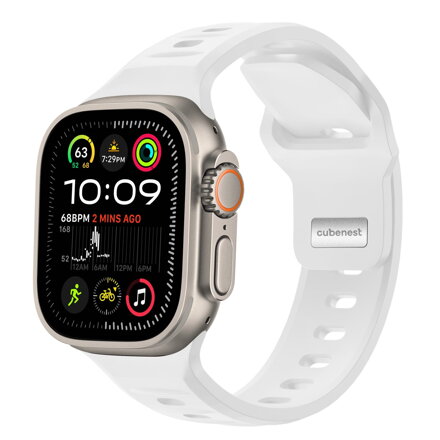 Correa deportiva premium del Apple Watch Blanco
