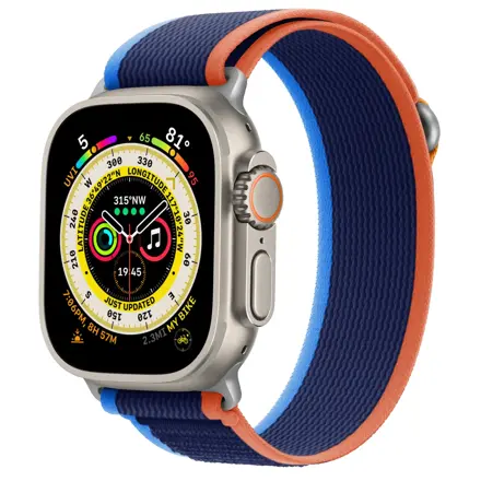 Correa Apple Watch Trail Loop Azul/Naranja