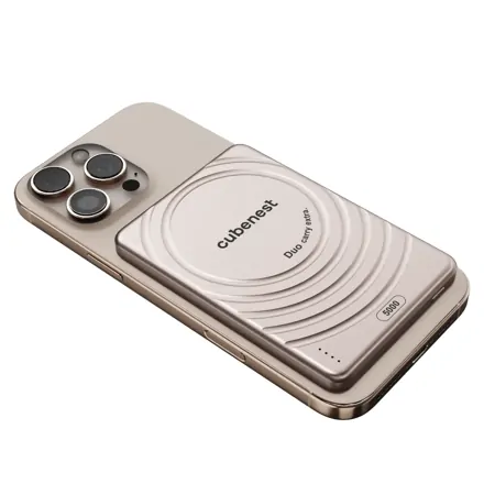 Cubenest Batería inalámbrica magnética SlimDual 5000 mAh S1B3D oro