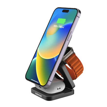 Cubenest El cargador plegable inalámbrico magnético 3 en 1 S312 Pro negro