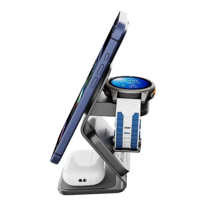 Cubenest El Qi2.2 cargador inalámbrico magnético 3 en 1 SQ314 Pro Garmin Watch