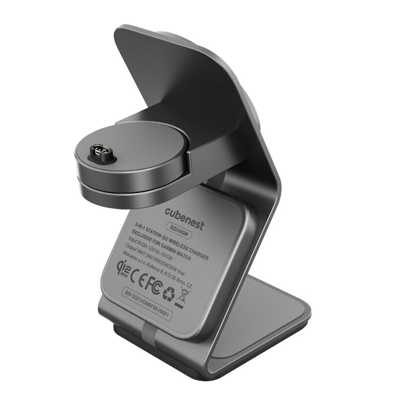 Cubenest El Qi2.2 cargador inalámbrico magnético 3 en 1 SQ314 Pro Garmin Watch