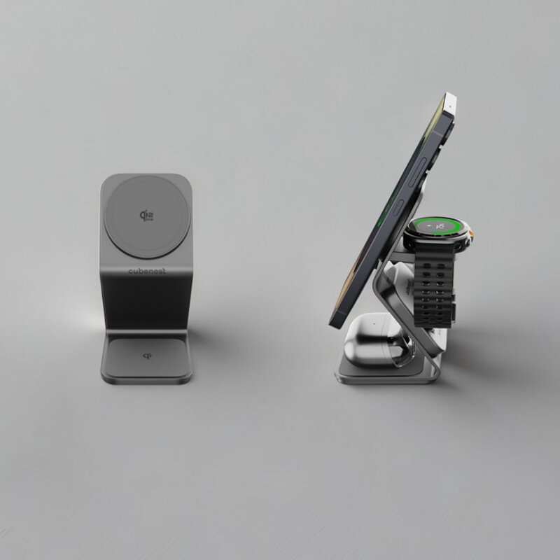 Cubenest El Qi2.2 cargador inalámbrico magnético 3 en 1 SQS314 Pro Samsung Watch