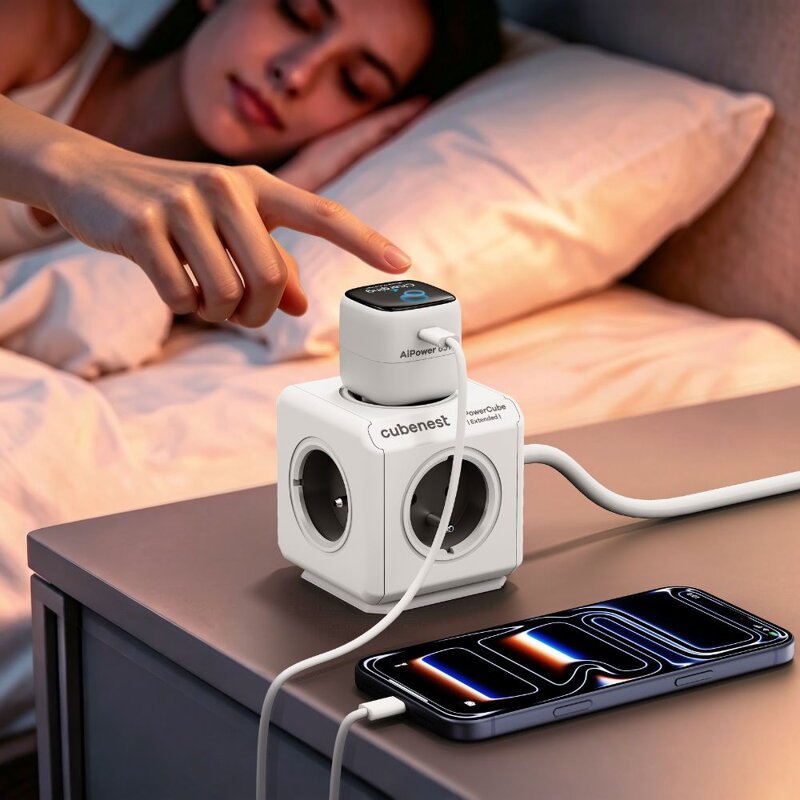 Cubenest AI USB-C PD GaN Nano Adaptador de 65 W A1D65