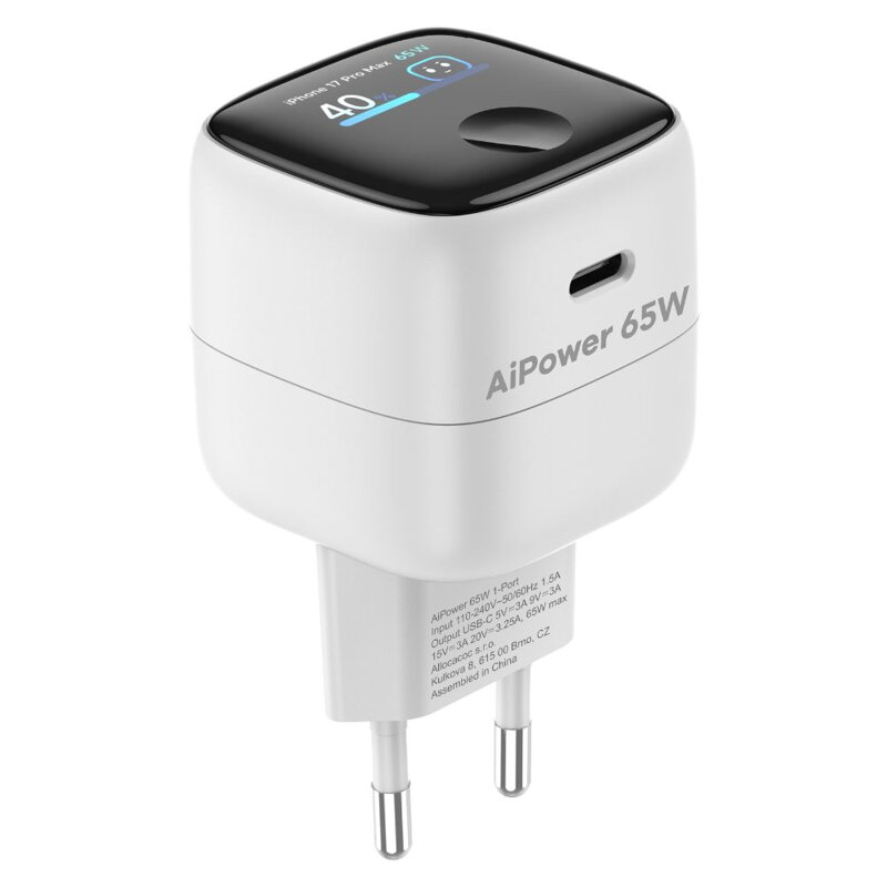 Cubenest AI USB-C PD GaN Nano Adaptador de 65 W A1D65