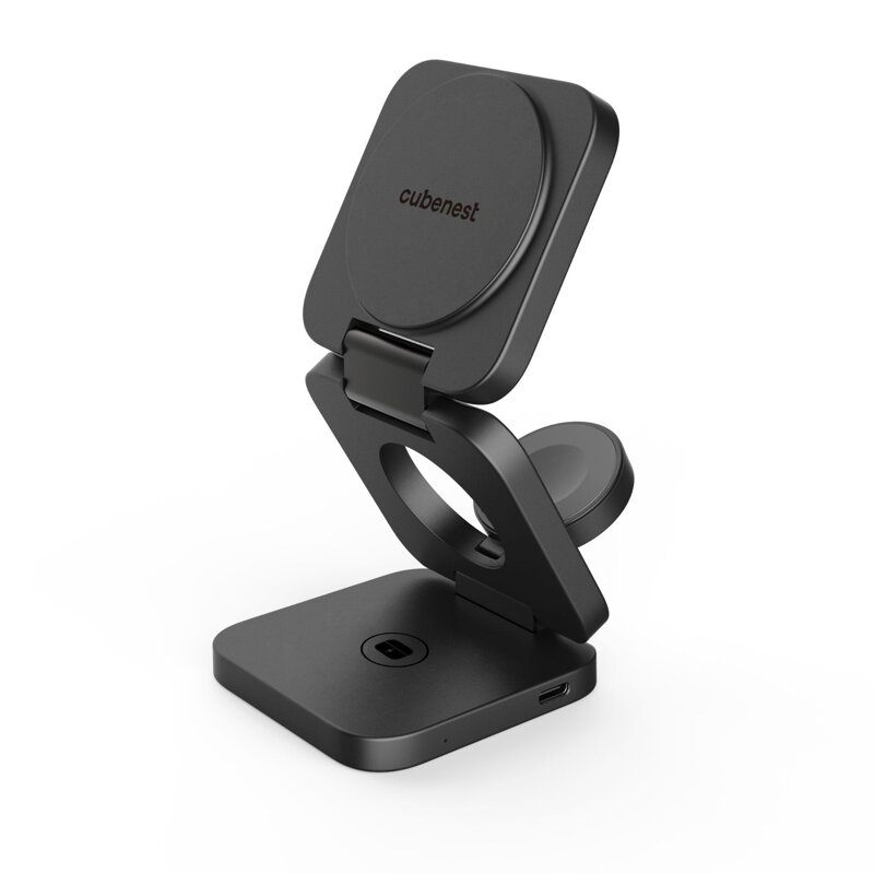 Cubenest El cargador plegable inalámbrico magnético 3 en 1 E310 gris