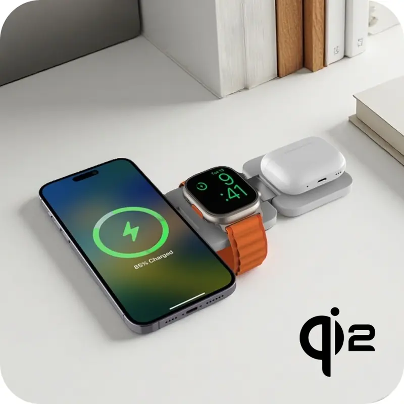 Qi2 Cargador MagSafe 3 en 1 Qi2 Cargador MagSafe 3 en 1