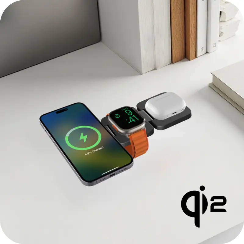 Qi2 Cargador MagSafe 3 en 1 Qi2 Cargador MagSafe 3 en 1