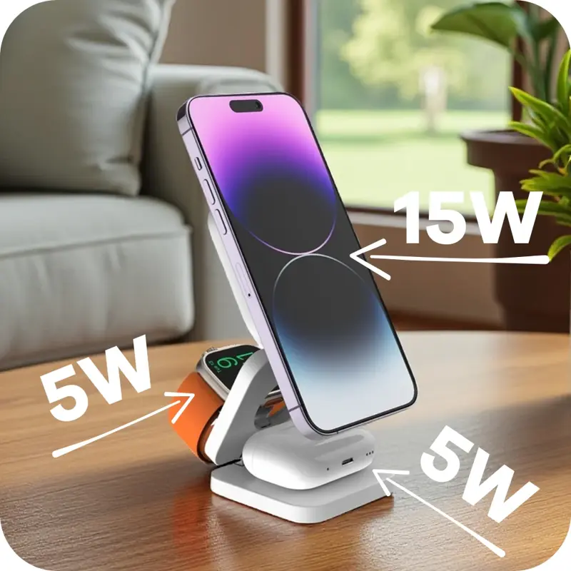 Qi2 Cargador MagSafe 3 en 1 Qi2 Cargador MagSafe 3 en 1