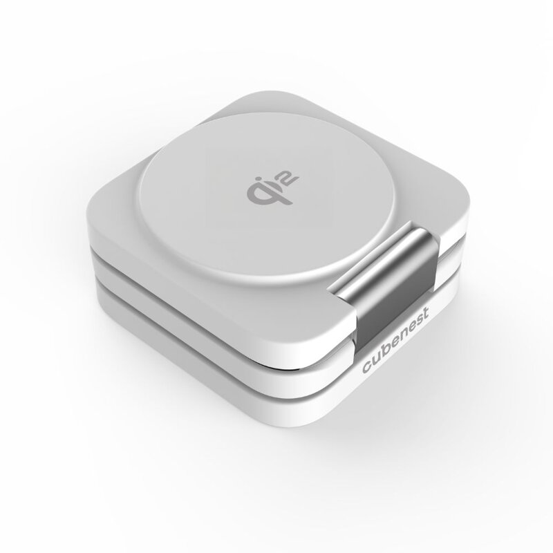 Cubenest Qi2 El cargador plegable inalámbrico magnético 3 en 1 EQ310 blanco