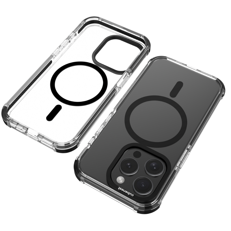 Cubenest Funda para iPhone 15 Pro MagPro Strong Guard negro