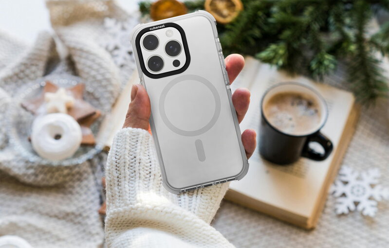 Cubenest Funda para iPhone 15 Pro MagPro Strong Guard blanco