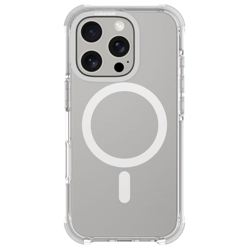 Cubenest Funda para iPhone 16 Pro MagPro Strong Guard titanio