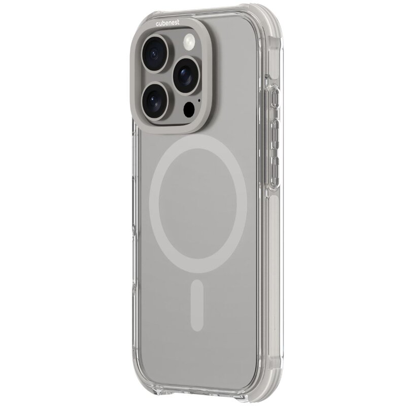 Cubenest Funda para iPhone 16 Pro MagPro Strong Guard titanio