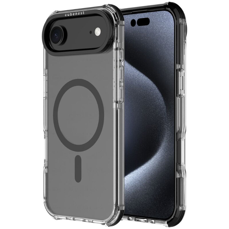 Cubenest Funda para iPhone 17 Air MagPro Strong Guard negro