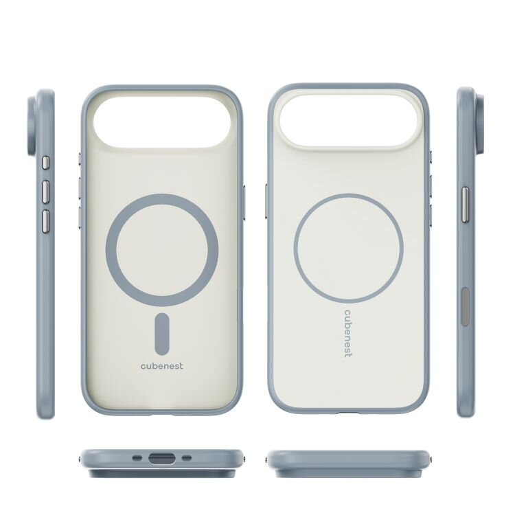 Cubenest Funda para iPhone 17 Air compatible con MagSafe beige mate