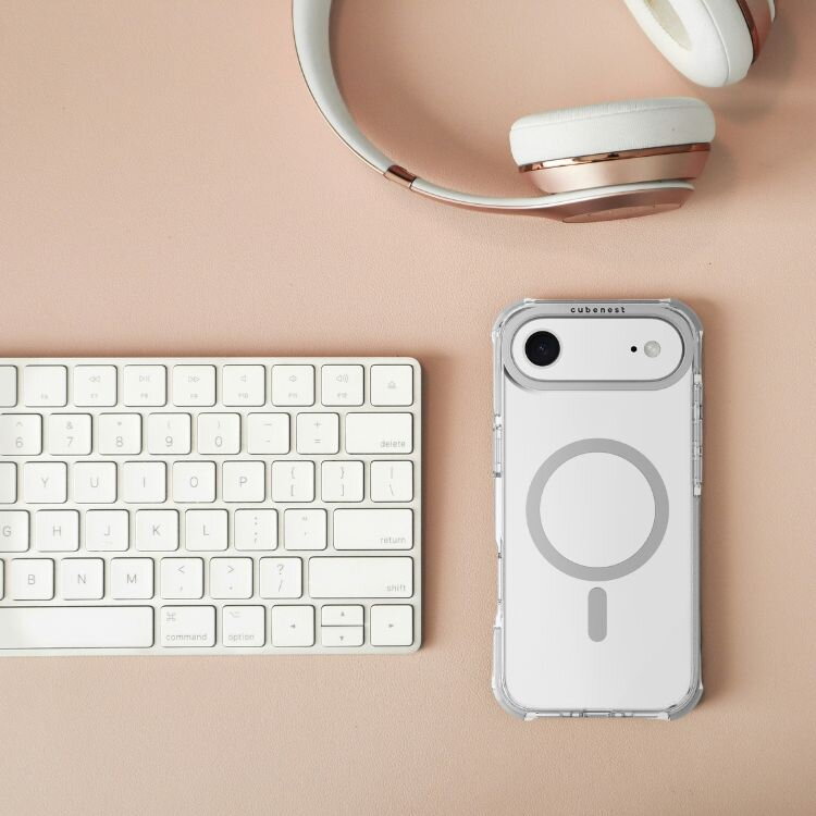 Cubenest Funda para iPhone 17 Air MagPro Strong Guard blanco