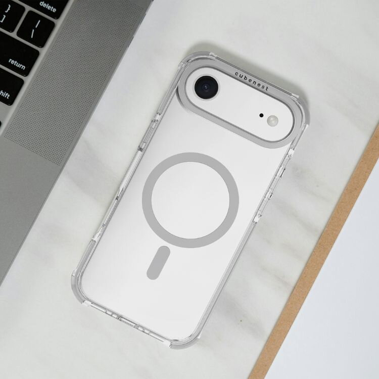 Cubenest Funda para iPhone 17 Air MagPro Strong Guard blanco