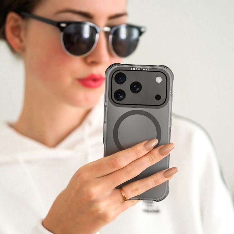 Cubenest Funda para iPhone 17 Pro MagPro Strong Guard negro