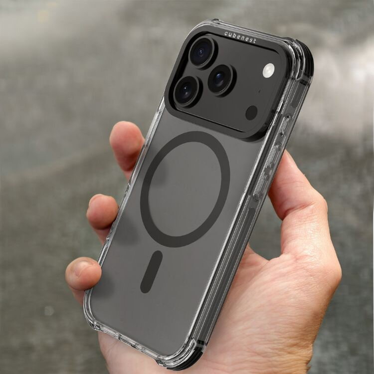 Cubenest Funda para iPhone 17 Pro MagPro Strong Guard negro