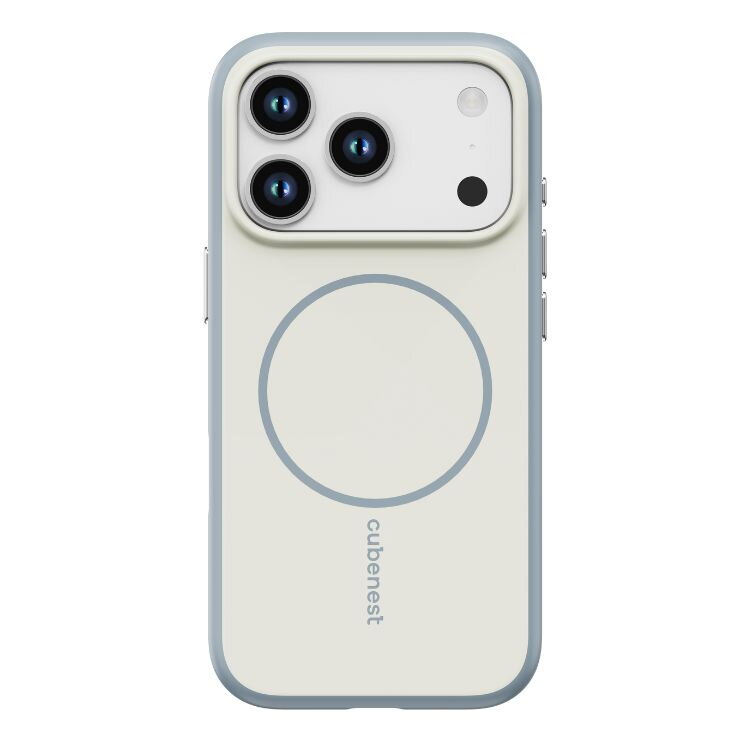 Cubenest Funda para iPhone 17 Pro compatible con MagSafe beige mate