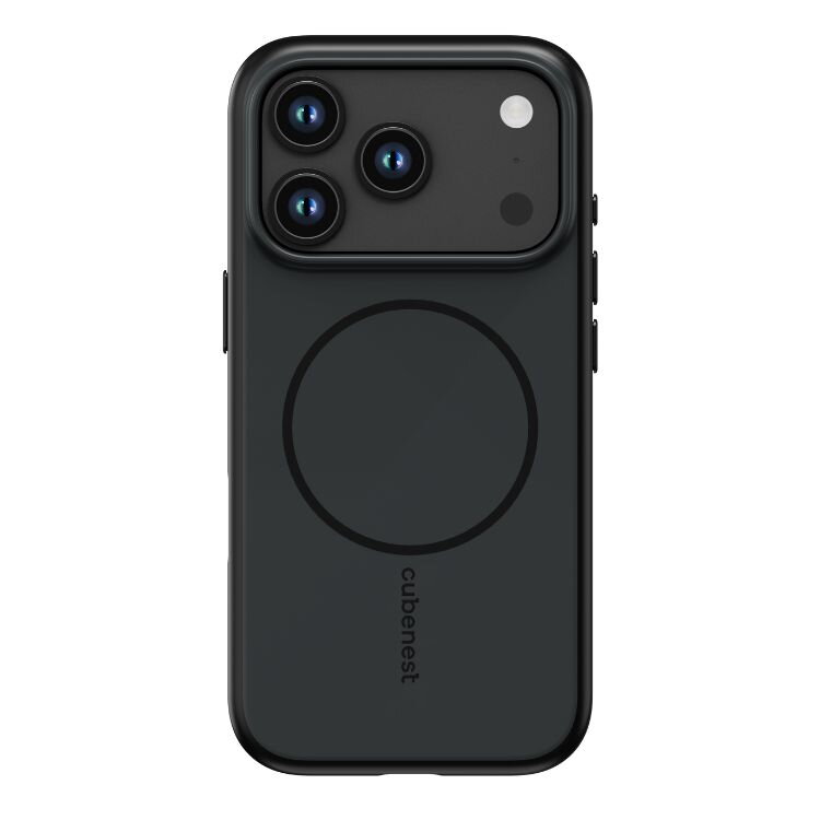 Cubenest Funda para iPhone 17 Pro compatible con MagSafe negro mate