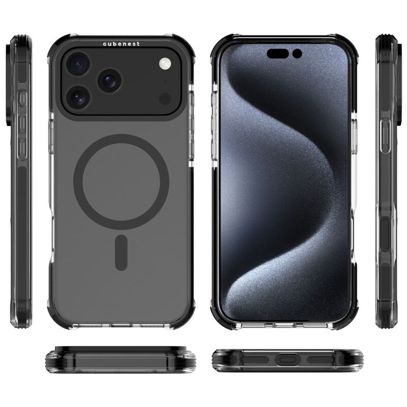 Cubenest Funda para iPhone 17 Pro Max MagPro Strong Guard negro